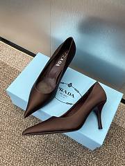Prada Satin Brown Pump Heel 7.5cm - 4