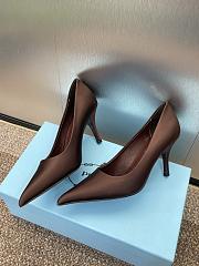 Prada Satin Brown Pump Heel 7.5cm - 5