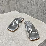 Bottega Veneta Silver Slides - 1