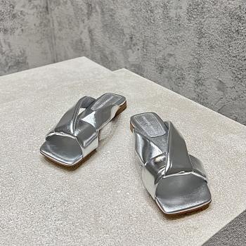 Bottega Veneta Silver Slides