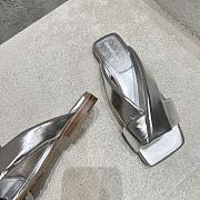 Bottega Veneta Silver Slides - 5