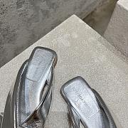 Bottega Veneta Silver Slides - 2