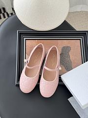 Dior Leather Pearl Ballerina Flats Pink - 1