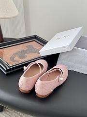 Dior Leather Pearl Ballerina Flats Pink - 5