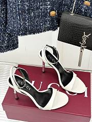 Gucci Women's Slingback Sandal White Heel 10cm - 1