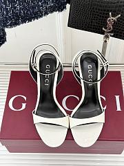Gucci Women's Slingback Sandal White Heel 10cm - 3