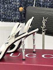 Gucci Women's Slingback Sandal White Heel 10cm - 2