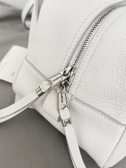 Balenciaga Carrie Small Bowling Bag White Calfskin 30.9x11.9x11.9cm - 6