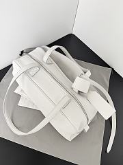 Balenciaga Carrie Small Bowling Bag White Calfskin 30.9x11.9x11.9cm - 4