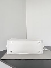 Balenciaga Carrie Small Bowling Bag White Calfskin 30.9x11.9x11.9cm - 3