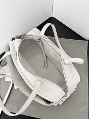 Balenciaga Carrie Small Bowling Bag White Calfskin 30.9x11.9x11.9cm - 2