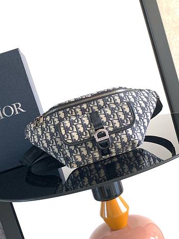 Dior 8 Belt Bag Beige Black Oblique 39x17x10.5cm