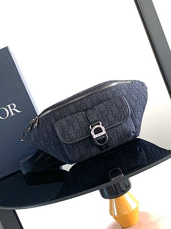 Dior 8 Belt Bag Black Oblique 39x17x10.5cm