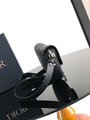 Dior Mini Saddle Bag Black Icons Calfskin 19.5x15x5.5cm - 3