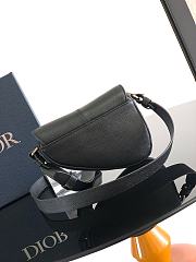 Dior Mini Saddle Bag Black Icons Calfskin 19.5x15x5.5cm - 2