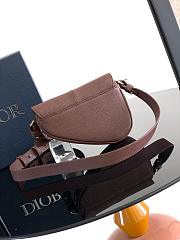 Dior Mini Saddle Bag Brown Icons Calfskin 19.5x15x5.5cm - 6