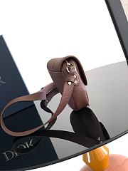 Dior Mini Saddle Bag Brown Icons Calfskin 19.5x15x5.5cm - 4