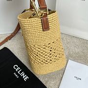 Celine Small Louise Bucket Raffia Calfskin 16x19x12cm - 6