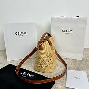 Celine Small Louise Bucket Raffia Calfskin 16x19x12cm - 5