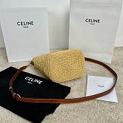 Celine Small Louise Bucket Raffia Calfskin 16x19x12cm - 3