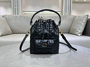 Dior Small Caro Bucket Bag Black Lambskin 20x24x9cm - 1