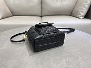 Dior Small Caro Bucket Bag Black Lambskin 20x24x9cm - 6