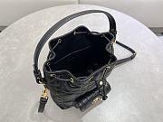 Dior Small Caro Bucket Bag Black Lambskin 20x24x9cm - 5