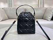 Dior Small Caro Bucket Bag Black Lambskin 20x24x9cm - 4