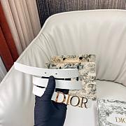 Dior D-Dream Belt Latte Smooth Calfskin 2cm - 4