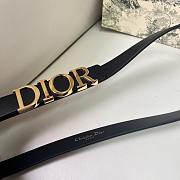 Dior D-Dream Belt Black Smooth Calfskin 2cm - 3