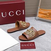 Gucci Slide Sandal with Horsebit Brown - 3
