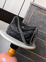 Chanel Chain Around Hobo Black Quilted 29x12x31cm - 1