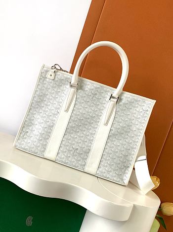 Goyard Morvan White Tote Bag 39x6.5x29cm