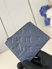 Louis Vuitton LV Wallet Multiple G65 Navy Blue 11.5x9x1.5cm - 2