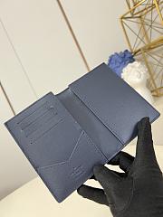 Louis Vuitton LV Passport Cover Navy Blue 10x14x2.5cm - 5