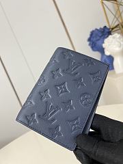 Louis Vuitton LV Passport Cover Navy Blue 10x14x2.5cm - 2