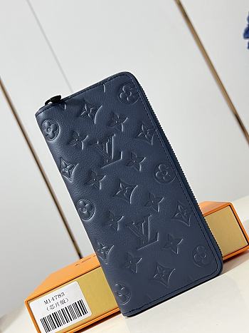 Louis Vuitton LV Zippy Wallet Blue 21x10x2.5cm