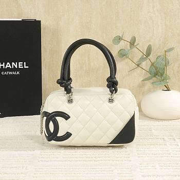 Chanel Cambon Bag White 21x12x9cm