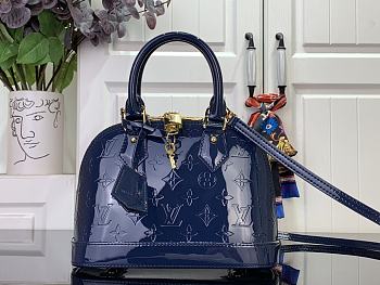 Louis Vuitton LV Alma BB Bag Blue 25x19x11cm