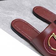 Gucci Slide Sandal with Horsebit Red - 4
