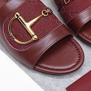Gucci Slide Sandal with Horsebit Red - 2