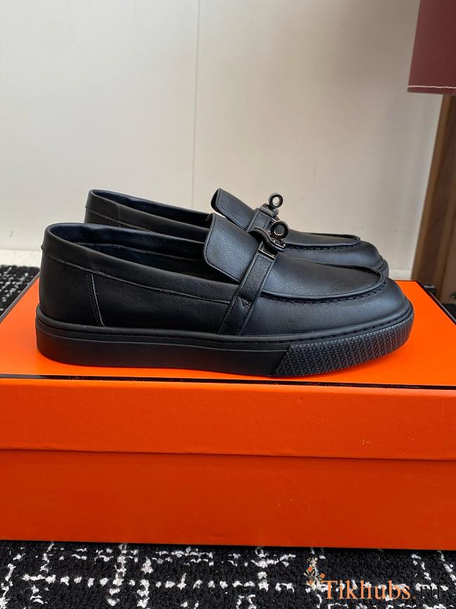 Hermes Black Loafer 02 - 1