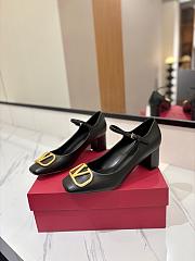 Valentino Garavani Ankle Strap Mary Jane Black Gold Pumps 6cm - 5