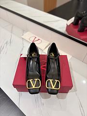 Valentino Garavani Ankle Strap Mary Jane Black Gold Pumps 6cm - 3