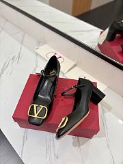 Valentino Garavani Ankle Strap Mary Jane Black Gold Pumps 6cm - 2