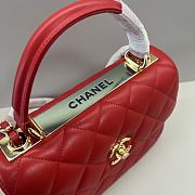 Chanel Trendy Lambskin Red Gold Hardware 25x12x17cm - 4