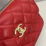 Chanel Trendy Lambskin Red Gold Hardware 25x12x17cm - 2