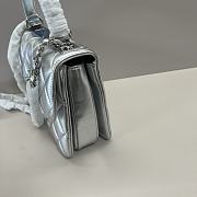 Chanel Trendy Top Handle Silver Lambskin Bag 25cm - 5