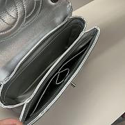 Chanel Trendy Top Handle Silver Lambskin Bag 25cm - 3