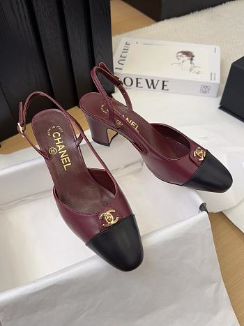 Chanel Slingback Pump Red Wine 6.5cm